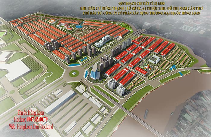 Phối cảnh tổng thể Khu dân cư Hồng Loan Cần Thơ